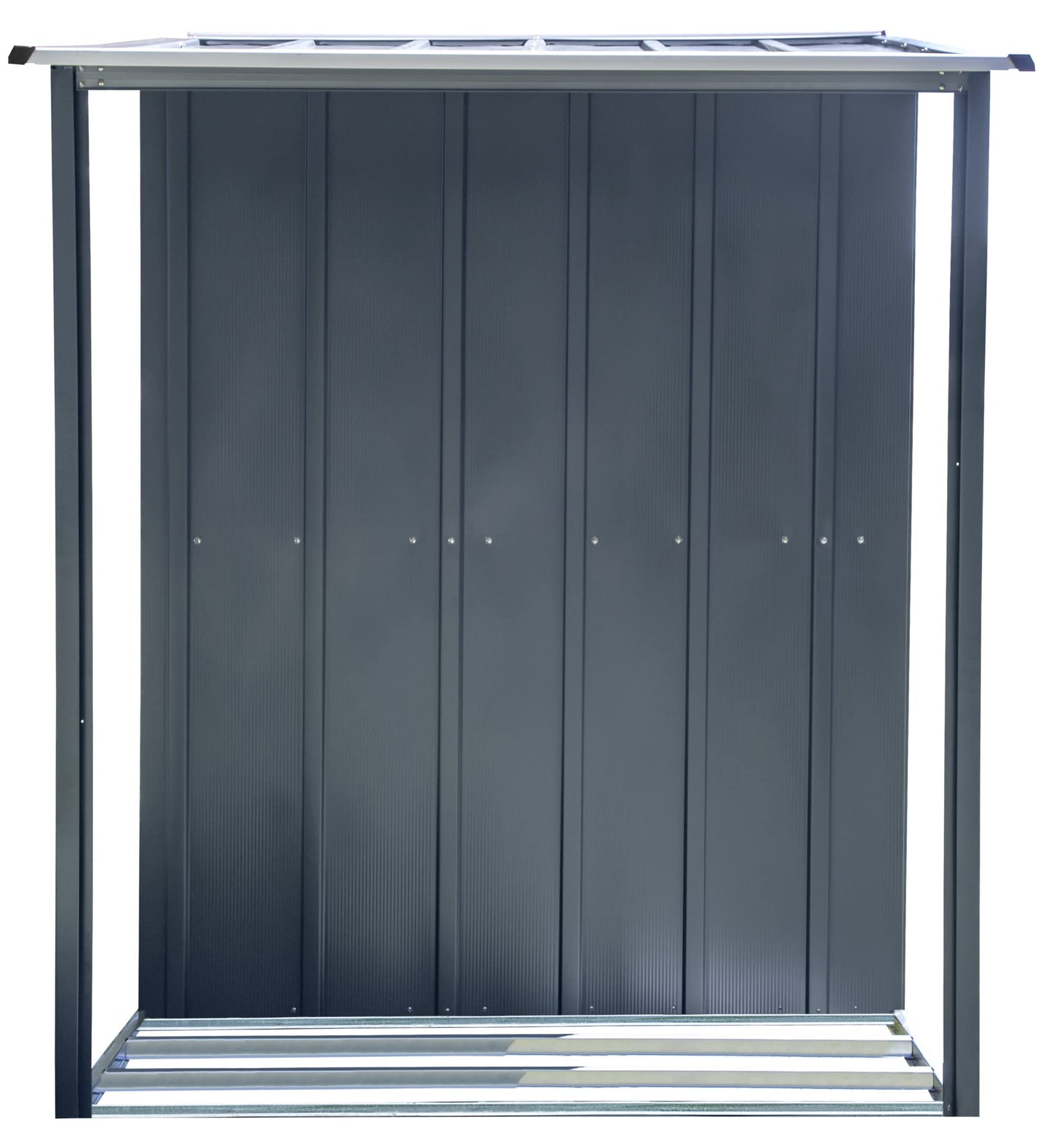 Arrow Sheds 10' x 5' Galvanized Steel 3-in-1 Pad-Lockable Outdoor Utility Storage Shed, Anthracite Modern