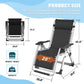 Zero Gravity Chair, Lawn Recliner, Reclining Patio Lounger Chair, Folding Portable Chaise with Detachable Soft Cushion, Cup Holder, Headrest Textured Grey Zero Gravity Chair-2Pack