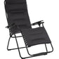 Lafuma Futura XL Air Comfort Zero Gravity Recliner (Acier Black) Extra Large Padded Folding Outdoor Reclining Chair Acier Black XL AirComfort