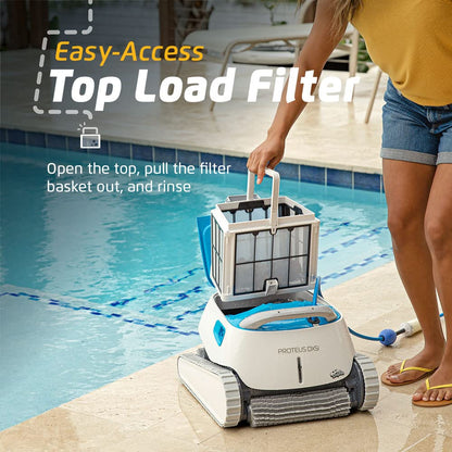 Aspirateur robot de piscine Dolphin Proteus DX5i avec contrôle Wi-Fi - Idéal pour tous les types de piscines jusqu'à 50 pieds de longueur