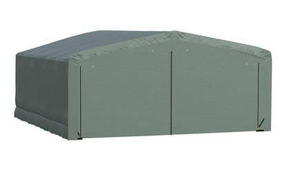 ShelterLogic ShelterTube Abri de garage et de stockage, 20' x 23' x 10', cadre en acier robuste, boîtier résistant au vent et à la neige, vert 20' x 23' x 10' 