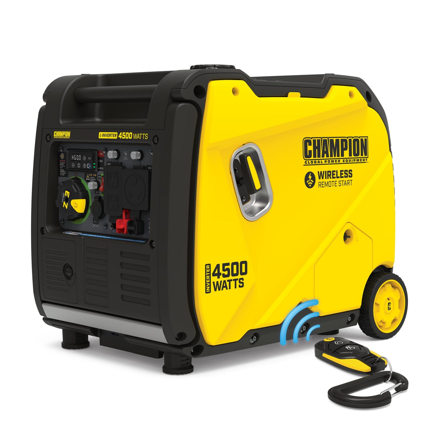 Champion Power Equipment 201184 Générateur inverseur à démarrage à distance sans fil de 4 500 watts avec bouclier CO 