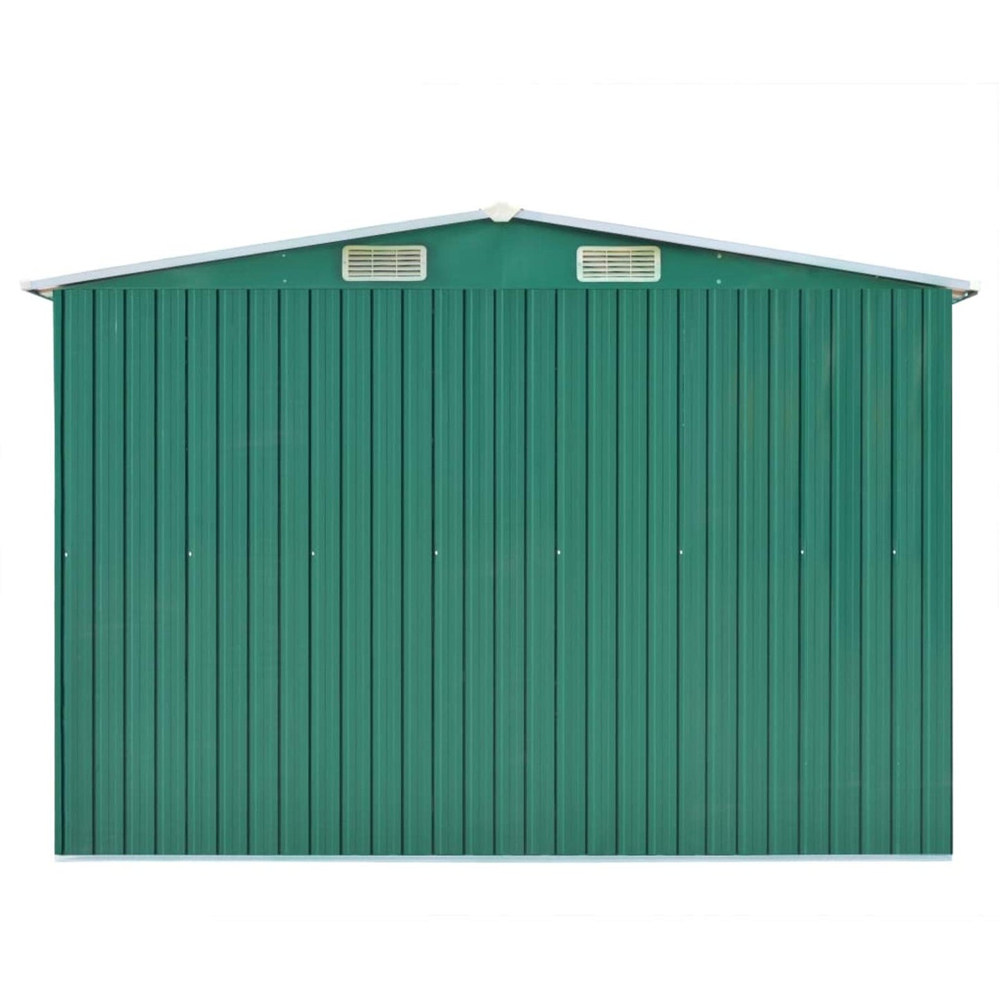 Bopdu Garden Shed with Vent, Outdoor Storage Shed Galvanized Steel Shed Storage House with Door for Backyard Garden Patio Lawn, 101.2" x 192.5" x 71.3" Metal Green 101.2 x 192.5 x 71.3