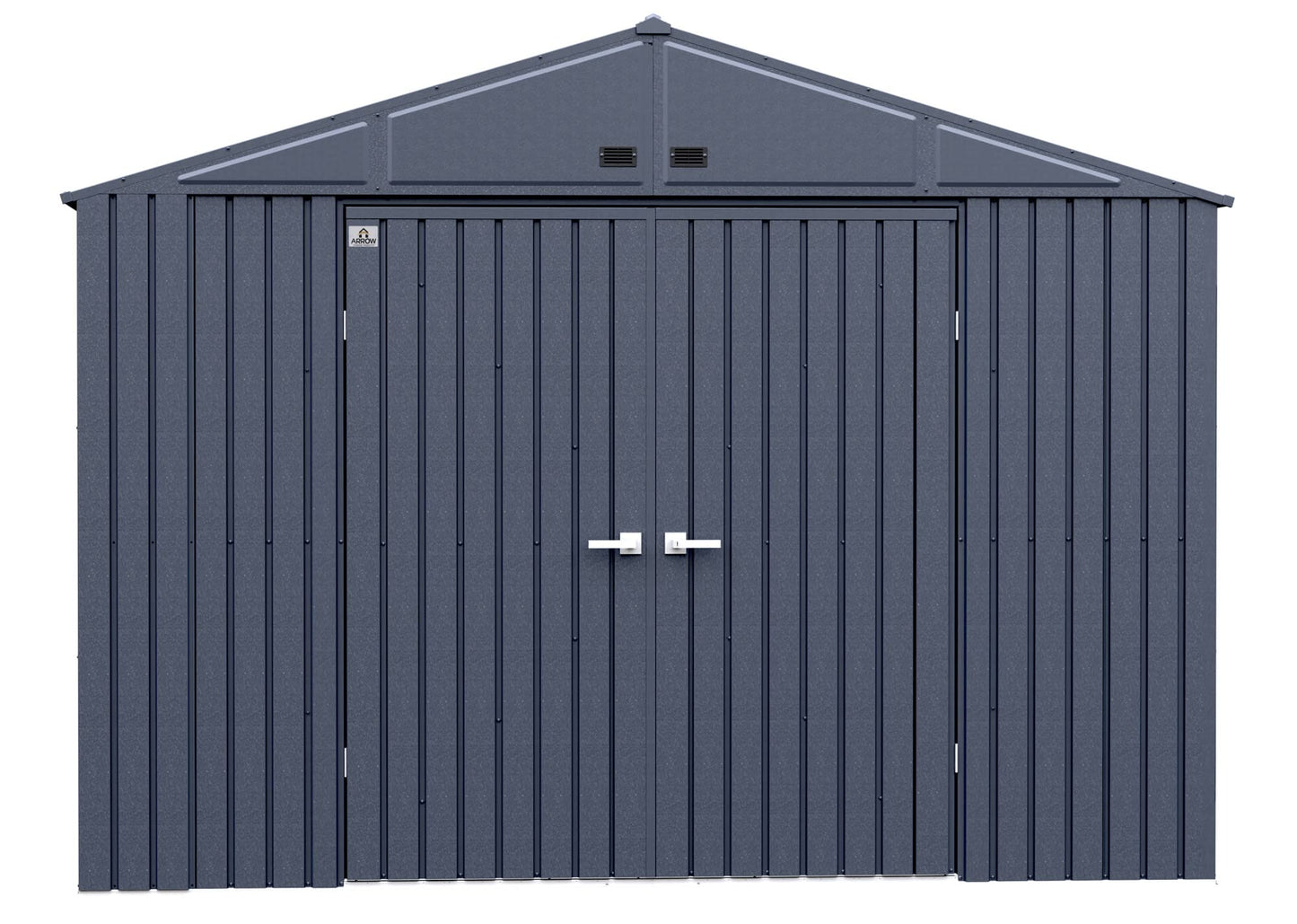 Arrow Shed Elite Hangar de rangement extérieur en acier avec toit à pignon verrouillable 3 m x 3 m, anthracite 