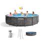 Greywood Prism Frame™ 15' x 48" Above Ground Pool Set