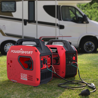 PowerSmart Générateur à onduleur portable 2 350 watts, générateur de gaz avec alerte CO, super silencieux, conforme CARB PS5025C 2 350 watts + alerte CO 