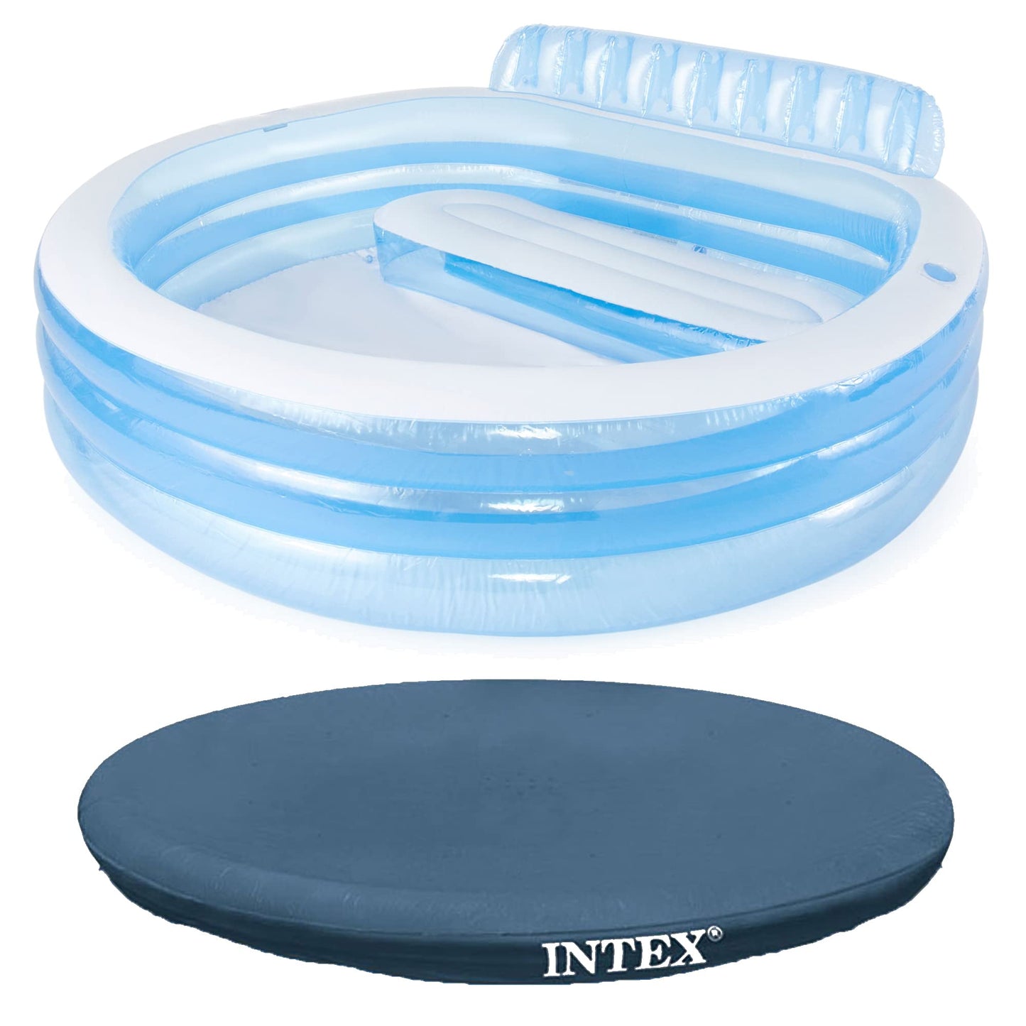 Piscine gonflable ronde Intex Swim Center avec banc et couverture