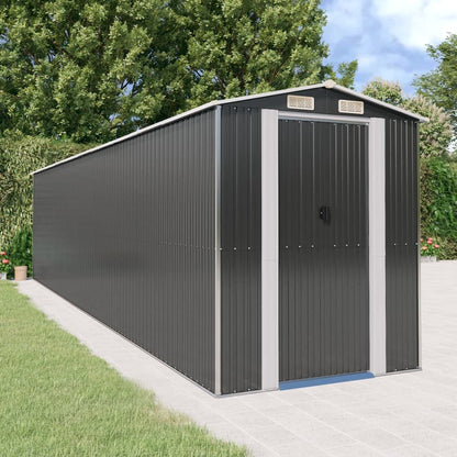 GOLINPEILO Metal Outdoor Garden Storage Shed, Large Steel Utility Tool Shed Storage House, Steel Yard Shed with Double Sliding Doors, Utility and Tool Storage, Anthracite 75.6"x336.6"x87.8" 75.6"x336.6"x87.8"