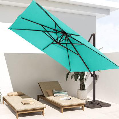 Parasol de terrasse carré en porte-à-faux 9FT BLEU CIEL 