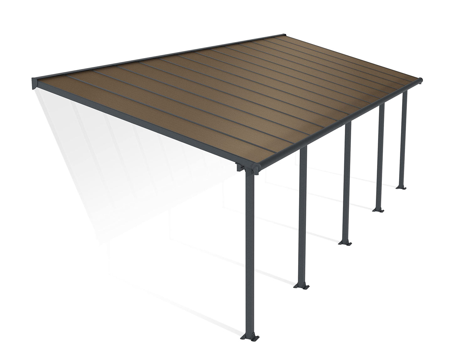 Palram - Canopia Olympia Patio Cover - 10' x 28' - Gray/Bronze 10’ x 28'