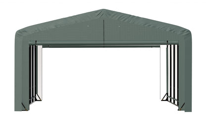 ShelterLogic ShelterTube Abri de garage et de stockage, 20' x 23' x 12', cadre en acier robuste, boîtier résistant au vent et à la neige, vert 20' x 23' x 12' 