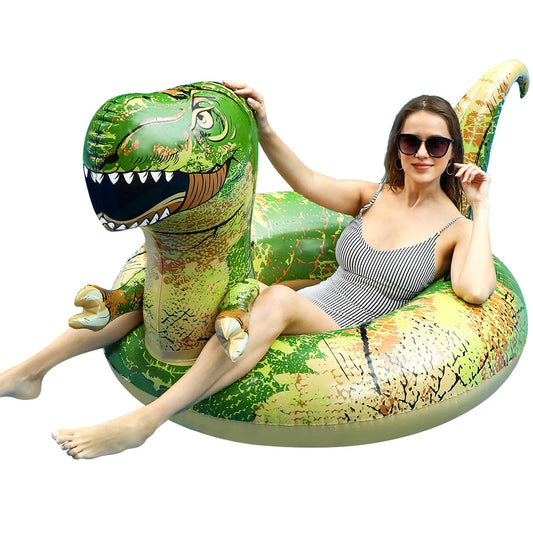 FindUWill 62'' Dinosaur Pool Floats, Inflatable Pool Floaties Swimming Rings Tube Pool Float Summer Beach Toys for Adults and Kids