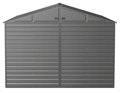 Arrow Shed Select 10' x 14' Outdoor Lockable Steel Storage Shed Building, Charcoal