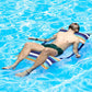 FindUWill Fabric Pool Hammock Floats, XL, 2Pack Inflatable Water Hammocks Floaties 4-in-1 (Saddle, Lounge Chair, Hammock, Drifter), Pool Float Lounger for Adults 01Rainbow&Kanagawa