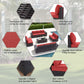 ALAULM 12 Pieces Outdoor Patio Furniture Set Sectional Sofa Sets - Red