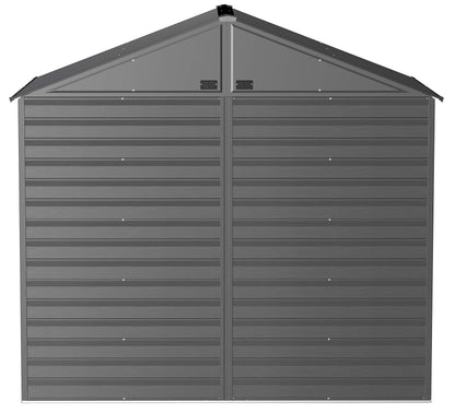 Arrow Shed Select Hangar de rangement extérieur verrouillable en acier, 8' x 6', charbon de bois 