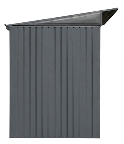 Sojag Denali Bâtiment de stockage extérieur verrouillable en acier avec fenêtres Anthracite 8' x 5' 