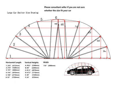 Abri de voiture ikuby super robuste – Abri de voiture – Abri de voiture portable et verrouillable robuste protégeant la voiture de tous les temps (grande taille d'abri de voiture)… 