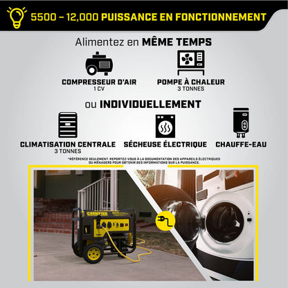 Champion modèle #100463 Générateur de 7 500 watts 