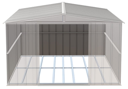 Arrow Shed Select Hangar de rangement extérieur verrouillable en acier de 10' x 14', kit de cadre de charbon de bois et de sol pour abris de stockage Arrow Classic et Select, abri de jardin extra large + kit de cadre 