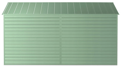 Arrow Shed Select 10' x 14' Outdoor Lockable Steel Storage Shed Building, Sage Green