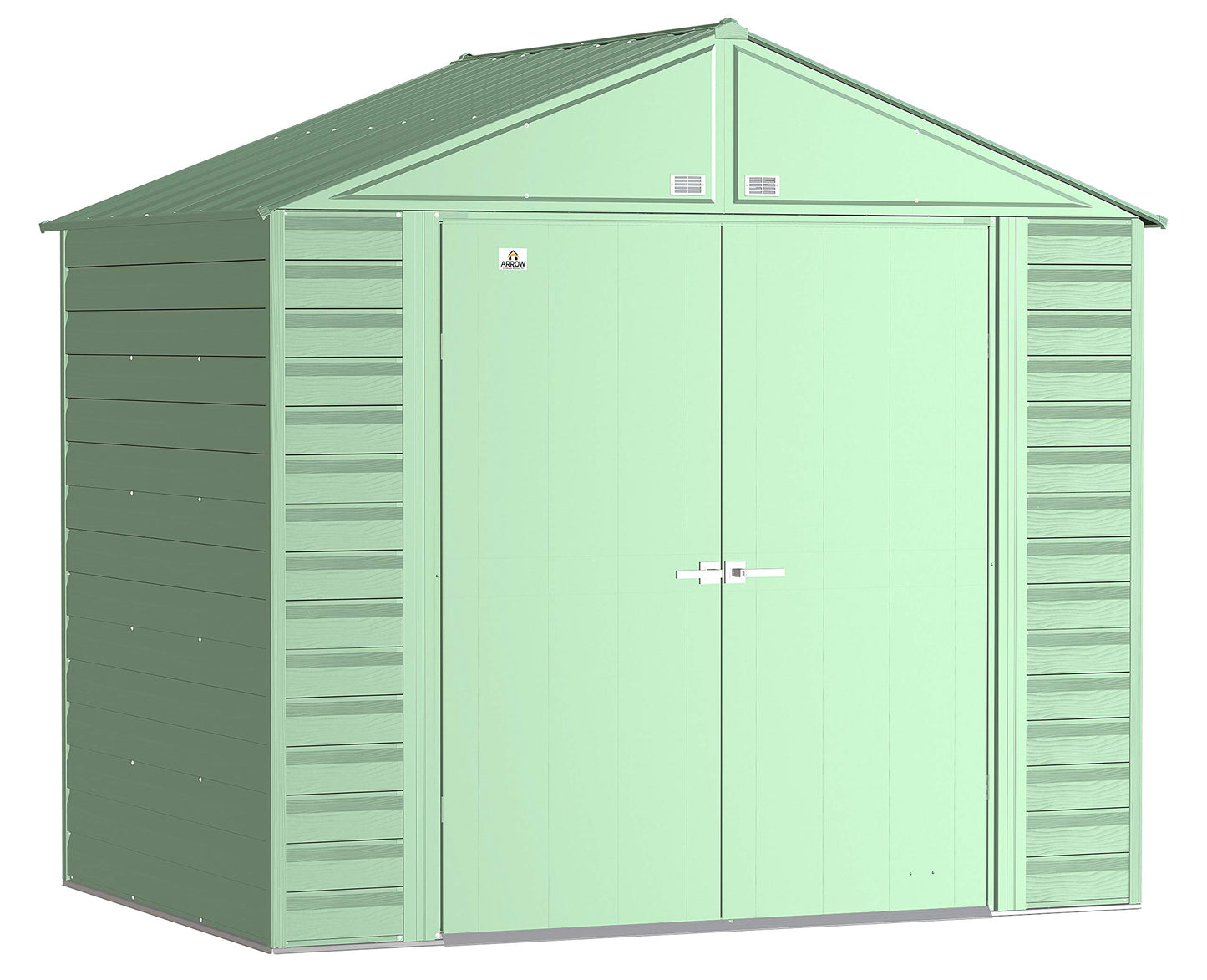 Arrow Shed Select Hangar de rangement extérieur verrouillable en acier, 8' x 6', vert sauge