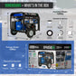 DuroMax XP4850HX Dual Fuel Portable Generator-4850 Watt Gas or Propane Powered Electric Start w/CO Alert, 50 State Approved, Blue 4,850-Watt Dual Fuel