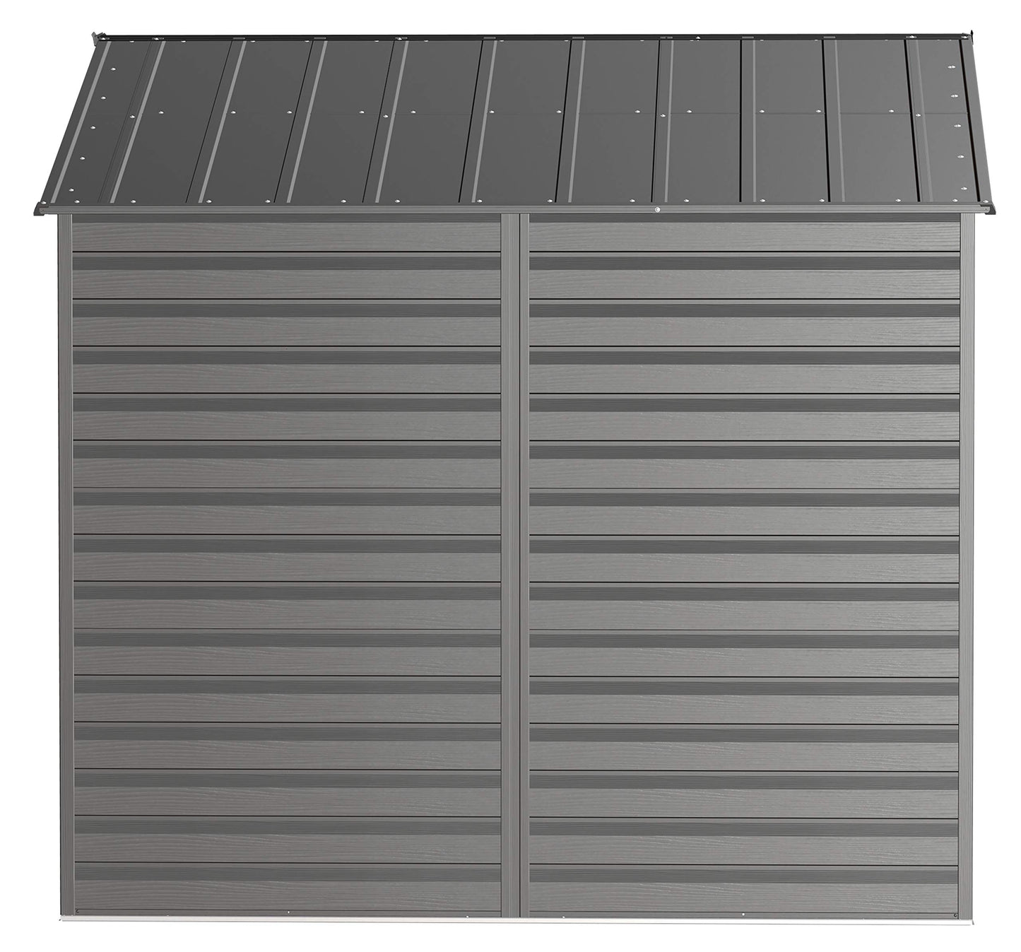 Arrow Shed Select 8' x 8' Outdoor Lockable Steel Storage Shed Building, Charcoal