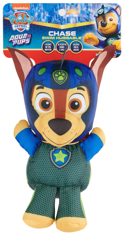 SwimWays Paw Patrol AquaPups Chase Swim Huggable, jouets Paw Patrol, jouets de bain et jouets de plage, animal flottant en peluche pour enfants à partir de 1 an