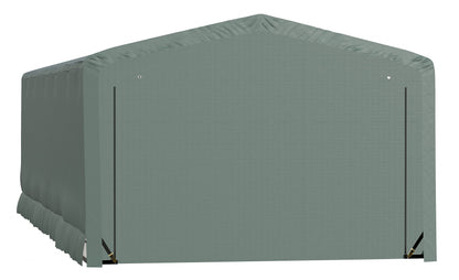 ShelterLogic ShelterTube Abri de garage et de stockage, 12' x 23' x 8', cadre en acier robuste, boîtier résistant au vent et à la neige, vert 12' x 23' x 8' 