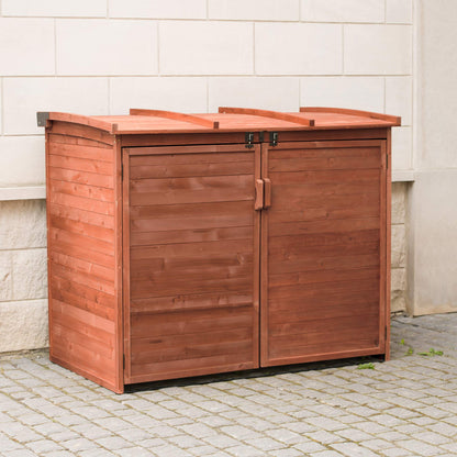 Leisure Season RSS2001L-C Large Horizontal Refuse Storage-Sheds, Medium Brown