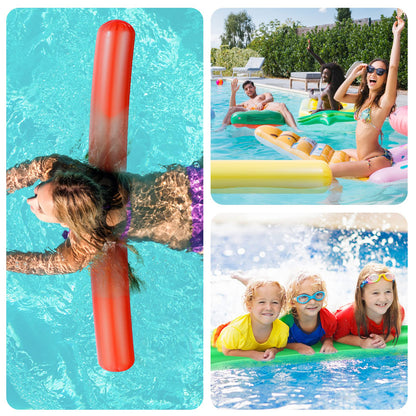 Pool Inflatable Sticks 41.3 Inch Pool Noodles PVC Swimming Noodles Colorful Inflatable Pool Noodle Adults Float Water Noodles Outdoor Water Games Toy for Beaches Swimming Pool Party Decor 15