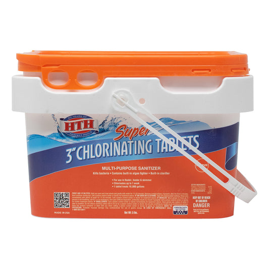 HTH 42042 Super 3" Chlorinating Tablets Swimming Pool Chlorine, 5 lbs