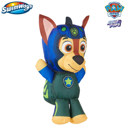 SwimWays Paw Patrol AquaPups Chase Swim Huggable, jouets Paw Patrol, jouets de bain et jouets de plage, animal flottant en peluche pour enfants à partir de 1 an