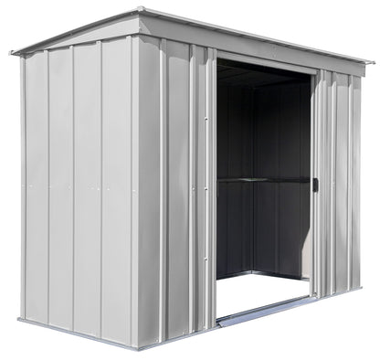 Arrow Shed Classic 8' x 4' Hangar de rangement extérieur cadenassable en acier, gris flûte 8' x 4' 