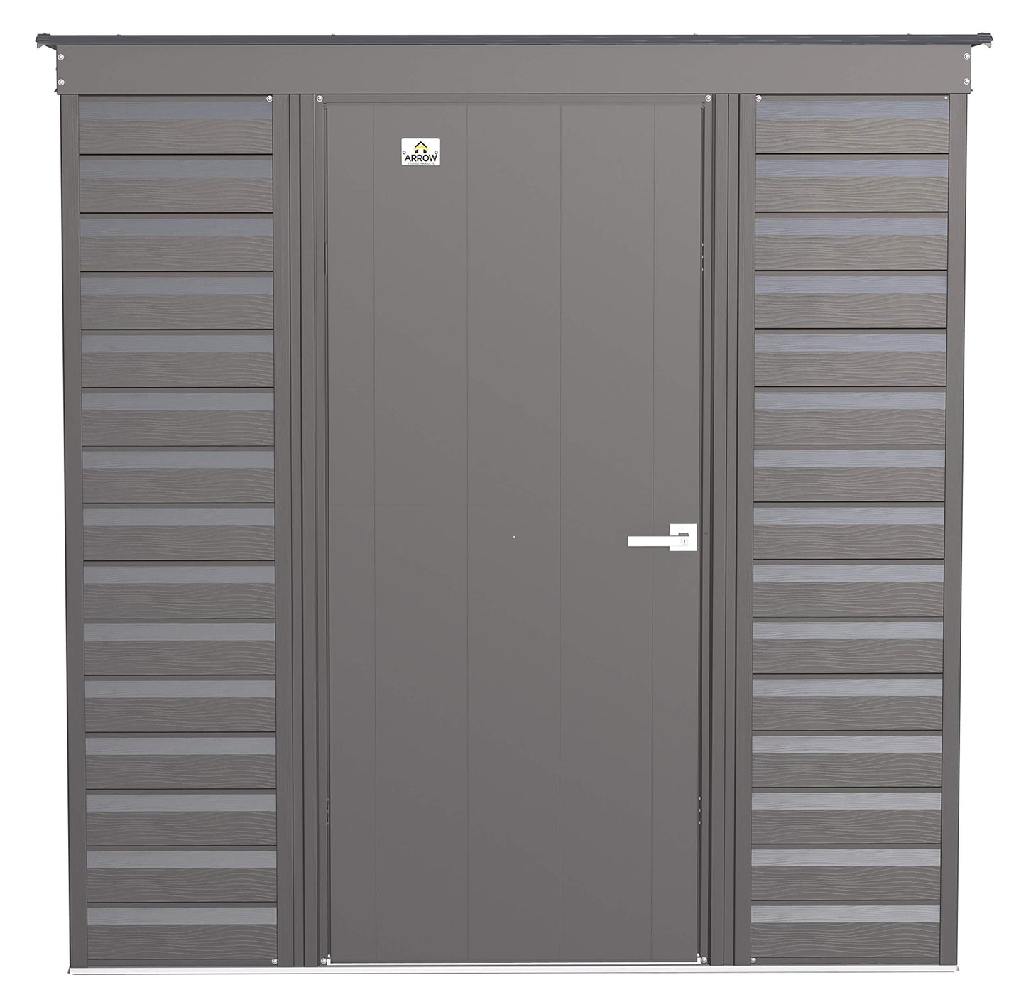 Arrow Shed Select 6' x 4' Outdoor Lockable Steel Storage Shed Building, Charcoal