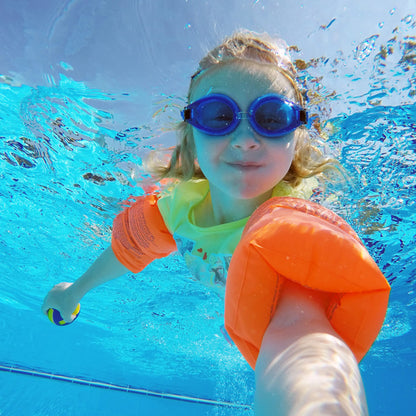 Bouées de natation pour enfants de 5 à 7 ans - Bouées de natation gonflables pour piscine - Brassards à ailes - Parfait pour apprendre à nager pour enfant et adulte (jaune) orange