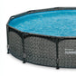 Summer Waves P20012331 Active 12ft x 33in Outdoor Round Frame Above Ground Swimming Pool Set with Skimmer Filter Pump & Filter Cartridge, Gray Wicker