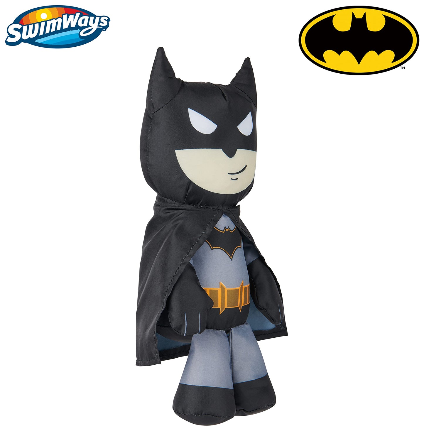 Swimways DC Batman Swim Huggable, Batman Toys, Bath Toys & Beach Toys, Floating Water Stuffed Animal for Kids Aged 1 & Up