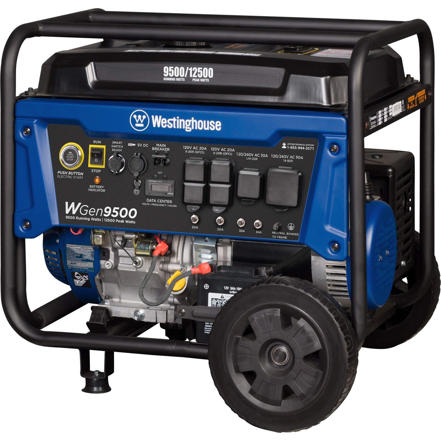 Westinghouse Outdoor Power Equipment 12500 Peak Watt Home Backup Portable Generator with Remote Electric Start