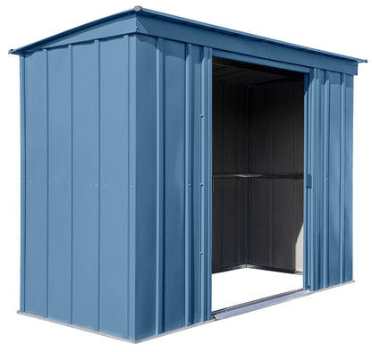 Arrow Shed Classic 8' x 4' Hangar de rangement extérieur cadenassable en acier, bleu gris 8' x 4' 