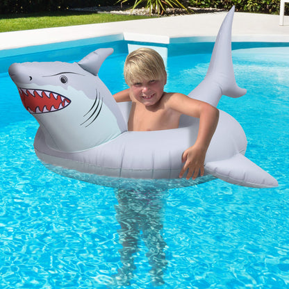 GoFloats 'Great White Bite' Shark Pool Float Party Tube - Inflatable Rafts, Adults & Kids Party Tube Jr.