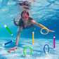 Underwater Pool Toys, Training Pool Diving Rings Swim Toys Dive Rings Diving Toys Gift Set Kids Pool Toys for Fun Water Toys Games