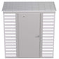 Arrow Shed Select 6' x 4' Outdoor Lockable Steel Storage Shed Building, Flute Grey