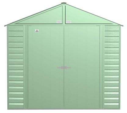 Arrow Shed Select Hangar de rangement extérieur verrouillable en acier, 8' x 8', vert sauge 