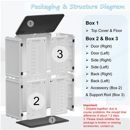 Mrosaa Abri de rangement vertical en résine, armoire de rangement extérieure de 52 pieds cubes, étanche pour jardin/arrière-cour/maison/piscine, étagères personnalisées et verrouillables (blanc cassé) 52 pieds cubes-blanc 