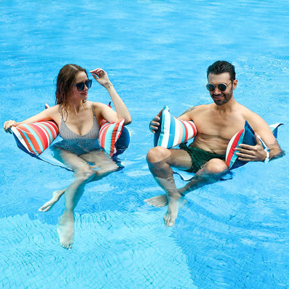 FindUWill Fabric Pool Hammock Floats, XL, 2Pack Inflatable Multi Purpose Water Hammocks Floaties (Saddle, Lounge Chair, Hammock, Drifter), Pool Float Lounger for Adults LAKE&LOLLYPOP