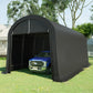 KING BIRD 12' x 20' Heavy Duty Round Style Carport for SUV, Full-Size Truck and Boat, Anti-Snow Car Canopy Outdoor Boat Shelter with Reinforced Ground Bars 12'X20' Dark Gray