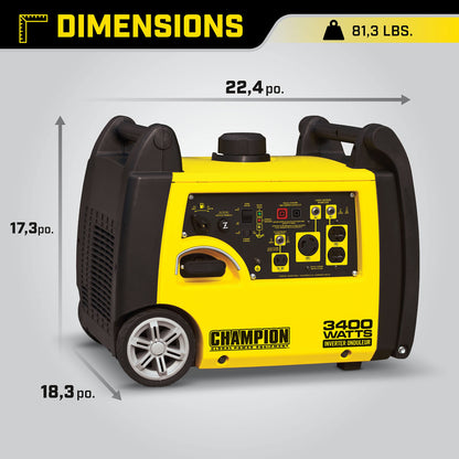 Champion modèle #100269 Onduleur de 3 400 watts 