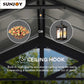 Sunjoy Carport 12 ft. x 20 ft. Outdoor Gazebo Heavy Duty Garage Car Shelter with Powder-Coated Steel Roof and Frame by AutoCove, Gray and Dark Gray Gray/Dark Gray 12 x 20 ft.